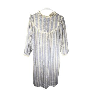L.L. Bean Vintage Lanz flannel cottagecore nightgown robe 100% cotton medium